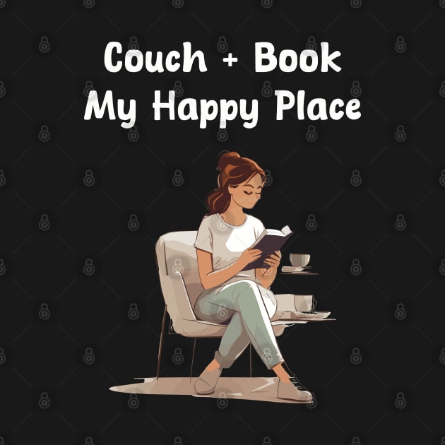 couch and book, happy place for introverts by Patterns-Hub