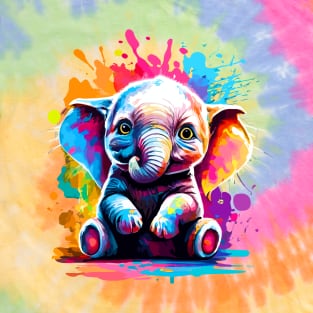 Little Elephant - Cute Baby Elephant Colourful T-Shirt