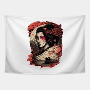 Fantasy abstract asian woman Tapestry