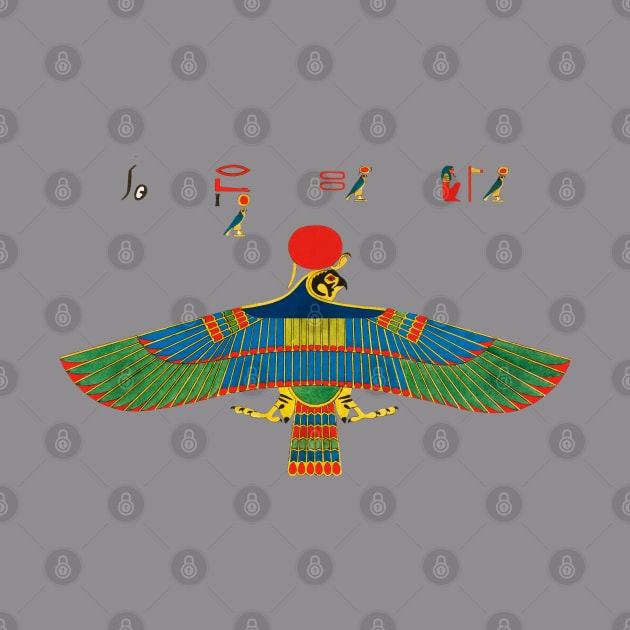 AMON RA AS HAWK Egyptian Sun God by BulganLumini
