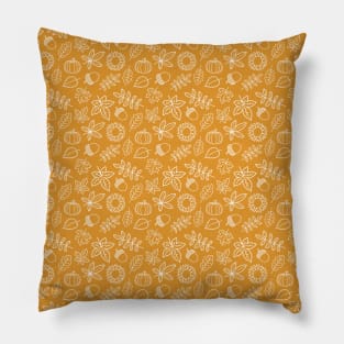 yellow fall patterned Pillow