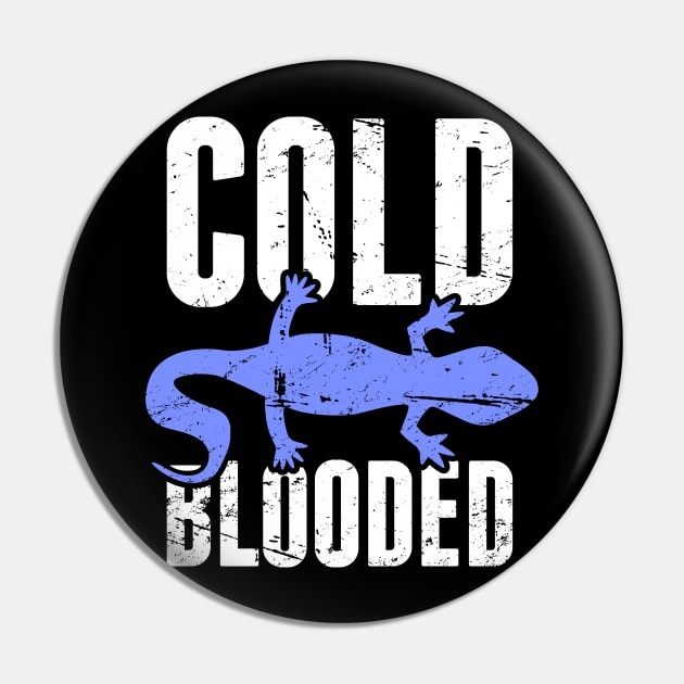 Cold Blooded | Leopard Gecko Graphic Pin by MeatMan