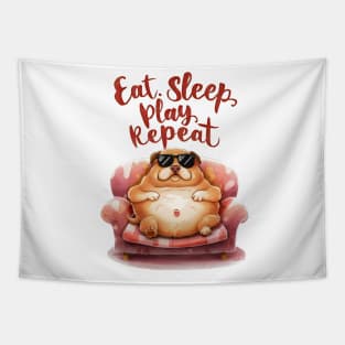 Eat Sleep Play Repeat Tapestry