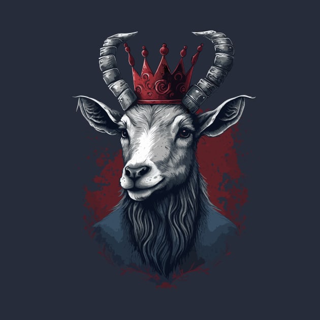 Goat King With Crown by K3rst