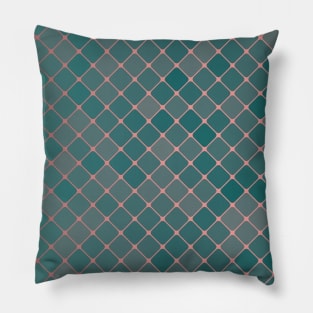 Teal and Pink Gradient Geoemetric Pattern Pillow