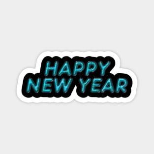 Happy New Year - Turquoise Magnet