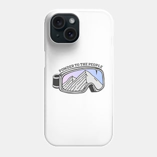 Sunset Mountain Ski Goggles | Powder To The People Phone Case