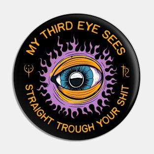 3rd Eye Esoteric Occult Humor Spiritual Pin