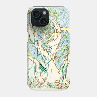 Tree in Spring Ink Drawing Phone Case