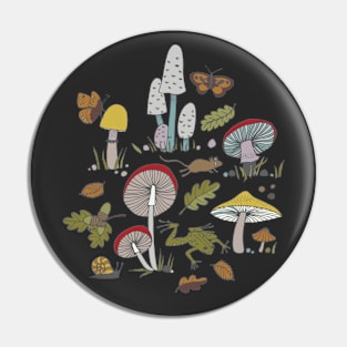 Forest Floor - fun fungus pattern by Cecca Designs Pin