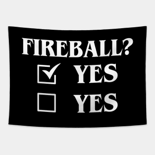 Fireball Definitely Yes Wizard Funny Tabletop Meme Tapestry