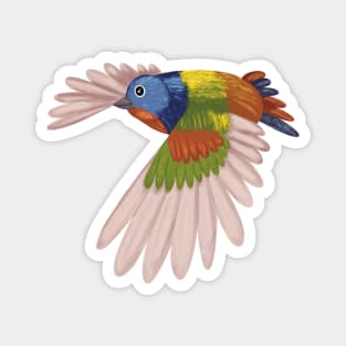 Flying Painted Bunting Magnet