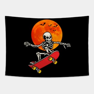 skateboarding skeleton Tapestry