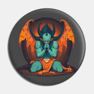 Praying Demon Pin