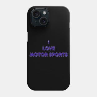 I Love Motor Sports - Purple Phone Case