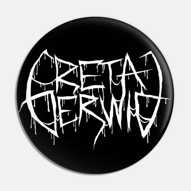 The Greta Gerwig Metal Logo Pin by Metal Detectors