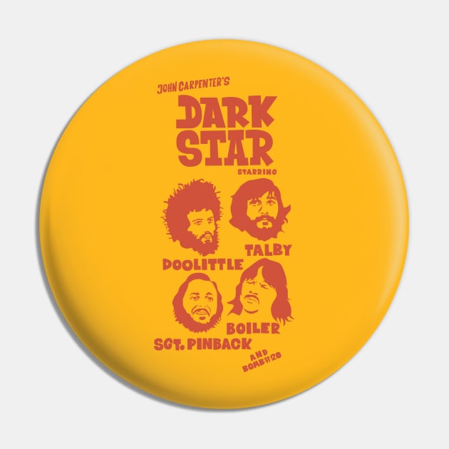 Dark Star: Embrace the Cult Classic by John Carpenter with Retro Sci-Fi Style Pin by Boogosh