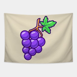 Grape Fruit Cartoon Tapestry