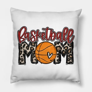 Basketball Mom Leopard Basketball  Mom Pillow