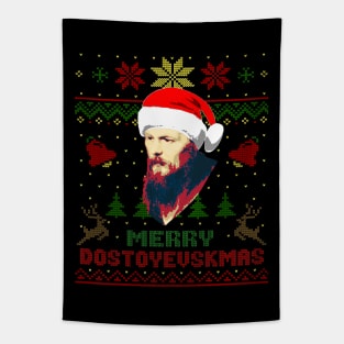 Fyodor Dostoevsky Funny Christmas Tapestry