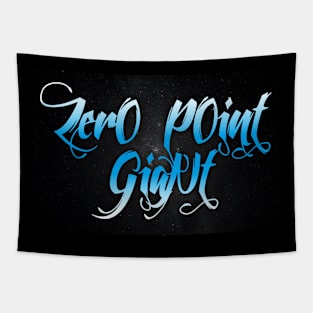 Blue Fade Zero Point Giant Logo Tapestry