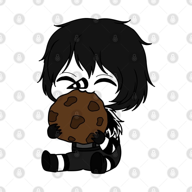 creepypasta laughing jack eat cookie by LillyTheChibi