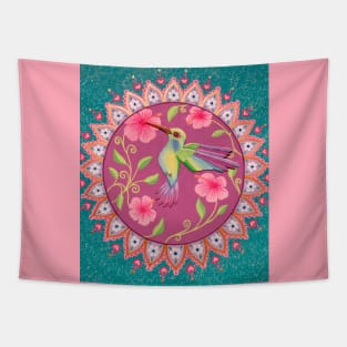 Hummingbird Mandala Tapestry