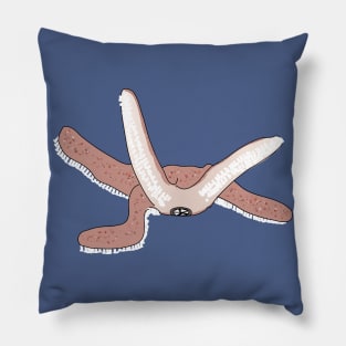 Sea star moving (its legs are up we see its mouth)) Pillow