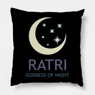Ratri Ancient Hindu Goddess of Night Pillow