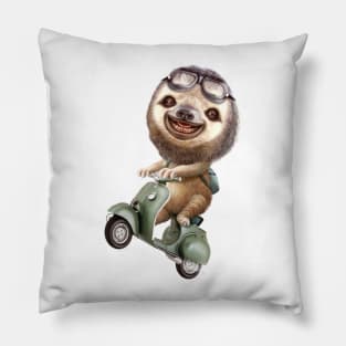 Runaway Sloth  logo Pillow