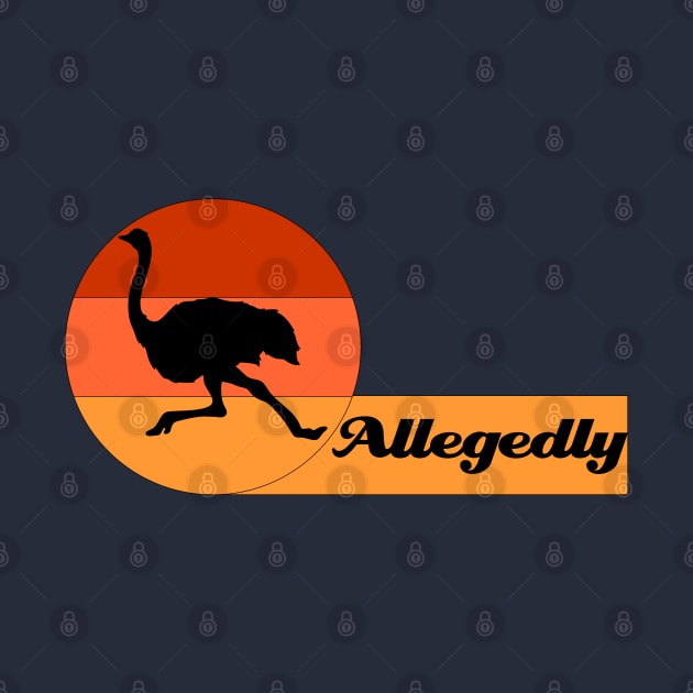 Retro Vintage Allegedly Ostrich by Gvsarts