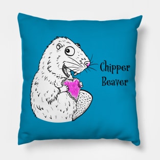 Chipper Beaver Pillow