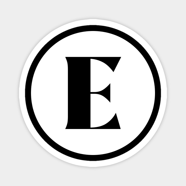 E (Letter Initial Monogram) Magnet by n23tees