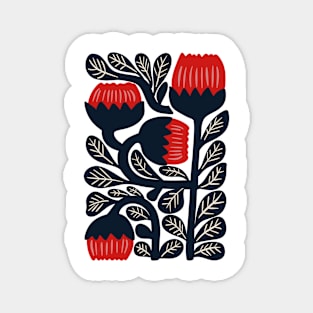 Mid-Century Style Floral Design Magnet