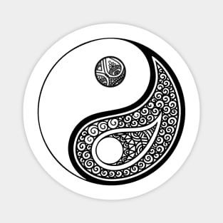 yin and yang mandala Magnet