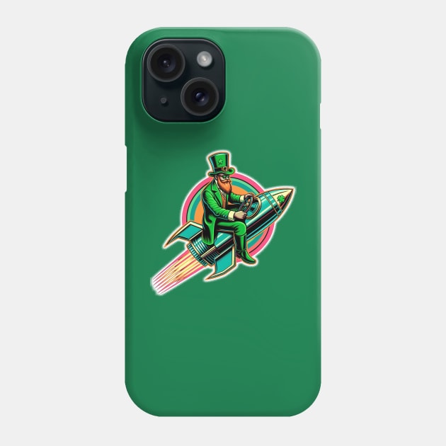 St. Patrick's Rocket Ride Phone Case by athirdcreatives