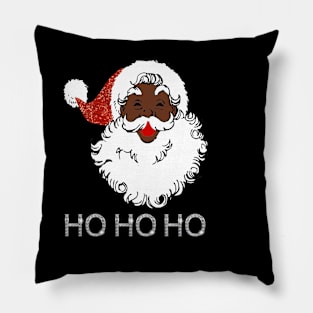 ho black santa claus christmas Pillow