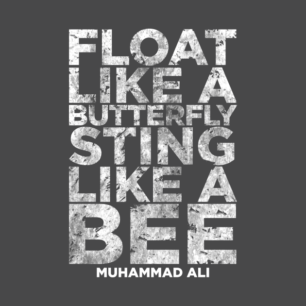 Float Like A Butterfly Sting Like A Bee Muhammad Ali Quote Tapestry Teepublic 