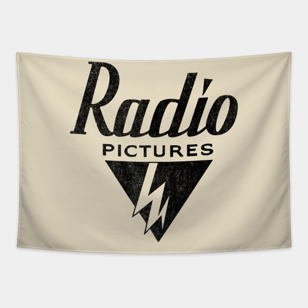 Radio Pictures 1931 Distressed graphic Tapestry by vokoban