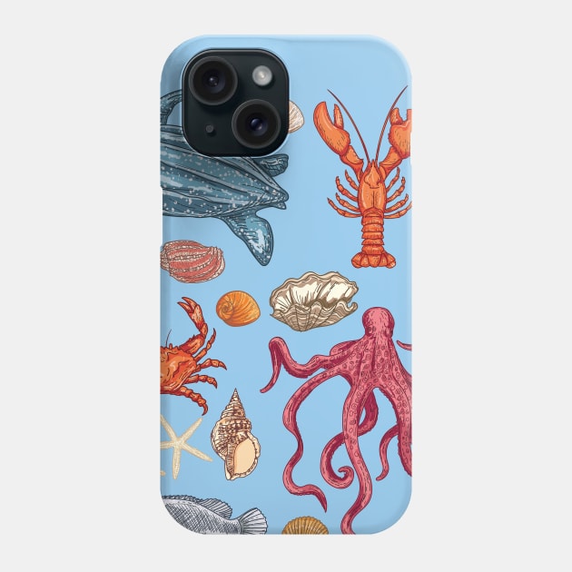 Sea Life Phone Case by SWON Design