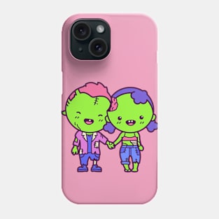 Cute Kawaii Zombie Couple Cartoon Phone Case