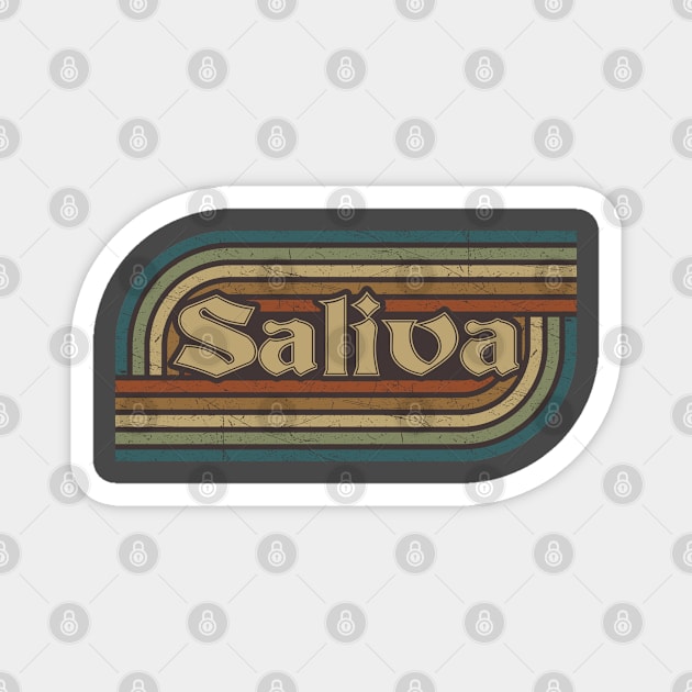 saliva vintage stripes Magnet by paintallday