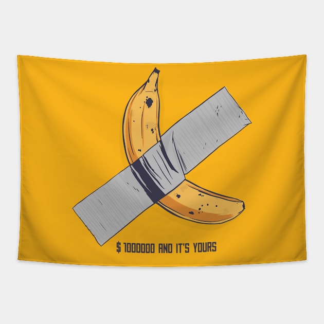 One Million Dollar Banana Tapestry by Threadded