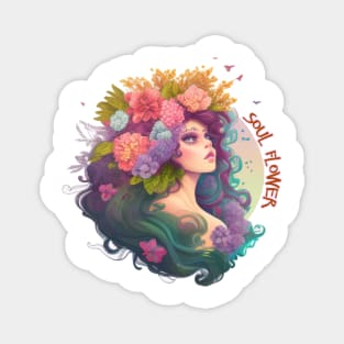 Girls Floral Designs Magnet