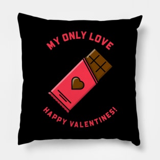 Valentine's Day T-Shirt Design valentines chocolate t-shirt for lover Pillow