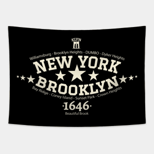 New York Brooklyn, Brooklyn Schriftzug, Brooklyn college style Logo Tapestry