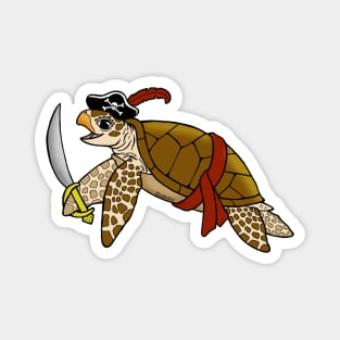 Swashbuckling Sea Turtle Magnet