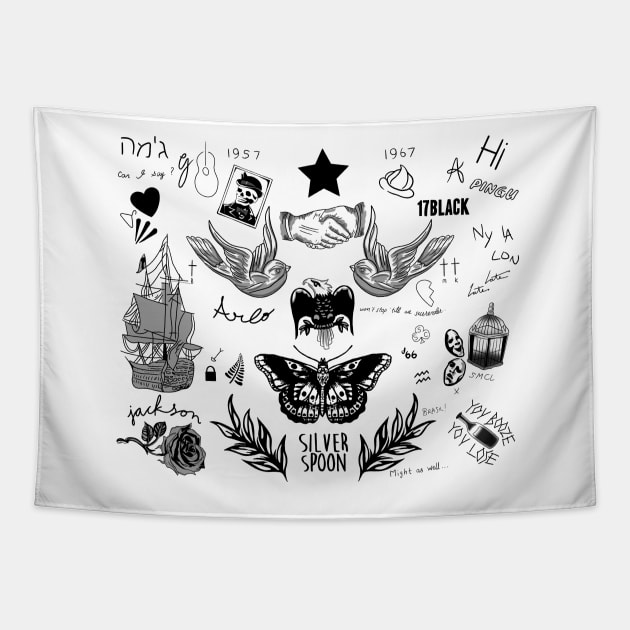 Harry styles tattoos tapestry store