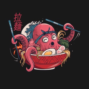 Octopus ramen food T-Shirt