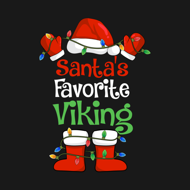 Santa's Favorite Viking Funny Christmas Pajamas by cloverbozic2259lda